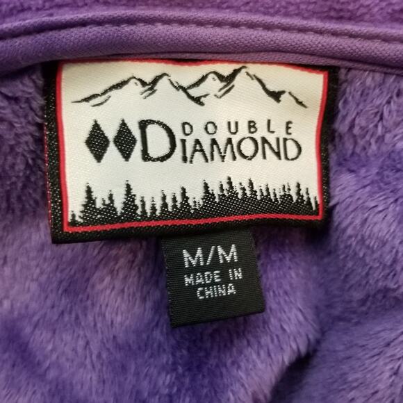 Double Diamond Women's Soft Shell Zip Front Jacket Purple Size M Medium - Picture 3 of 9